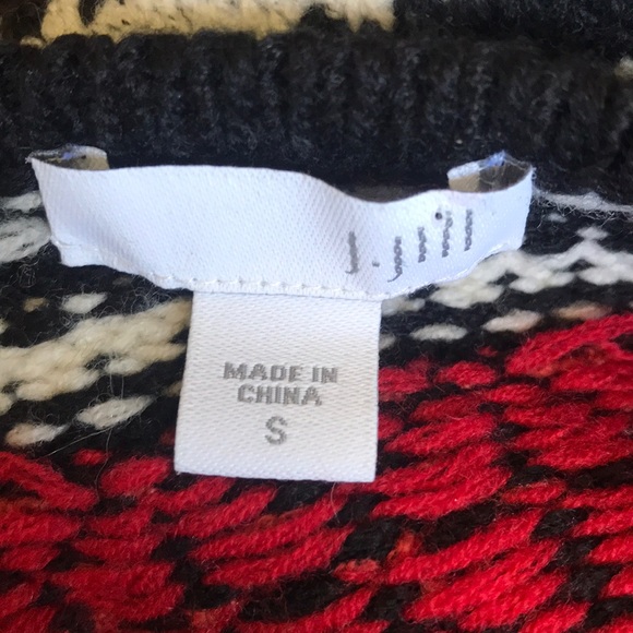 J.Jill Reindeer Holiday Front Zip Sweater Size SM - Picture 7 of 7